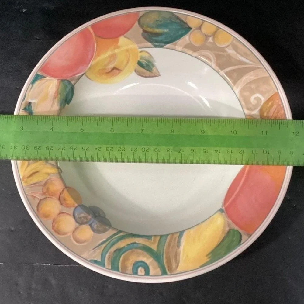 Mikasa Heritage Orchard Odyssey Cereal Bowls, Set of 2, Vtg Stoneware Dinnerware